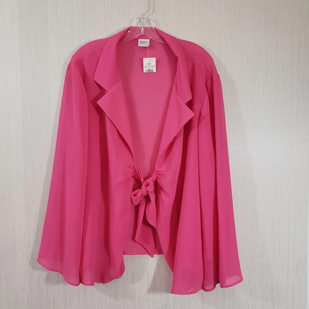 Vintage NWT Giorgio Fiorlini semi sheer tie‎ front coverup